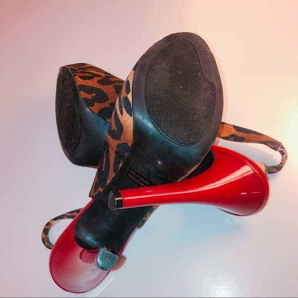 Guess animal print stiletto heel SZ 71/2 - Picture 4 of 8